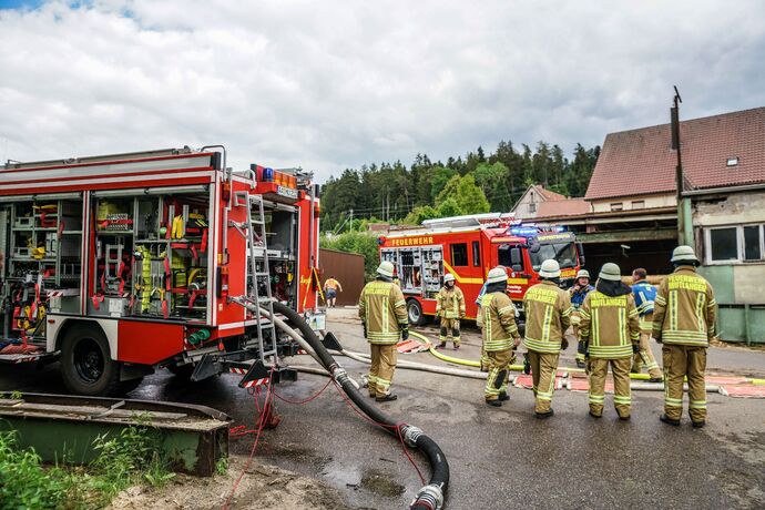 Ruppertshofen: Saegewerk in Vollbrand
