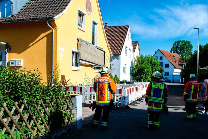 Balkon stürzt in Steinheim an der Murr ab - 4 Verletzte