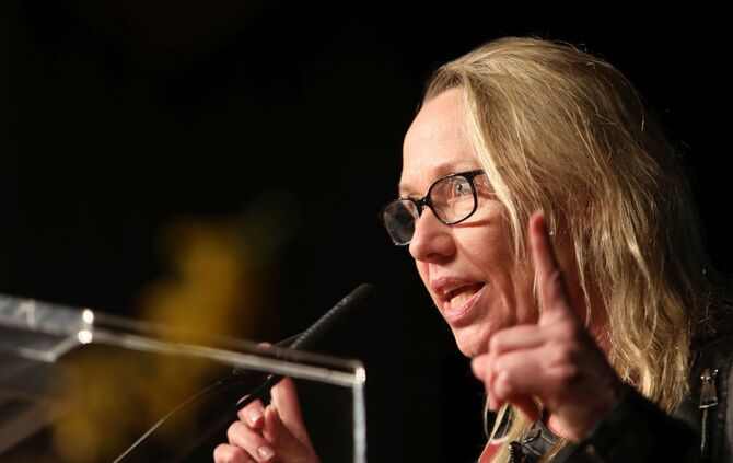 Fridi Miller als Kandidatin bei der Bürgermeisterwahl in Urbach am 11.04.2018_0