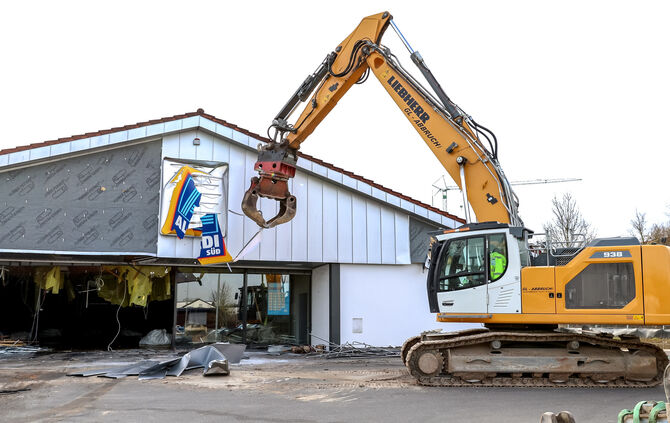 Abbruch ALDI Leutenbach, 10.03.2025.