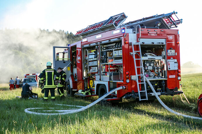 Gartenhausbrand, Rudersberg-Asperglen, 01.06.2020.