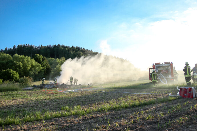 Gartenhausbrand, Rudersberg-Asperglen, 01.06.2020.