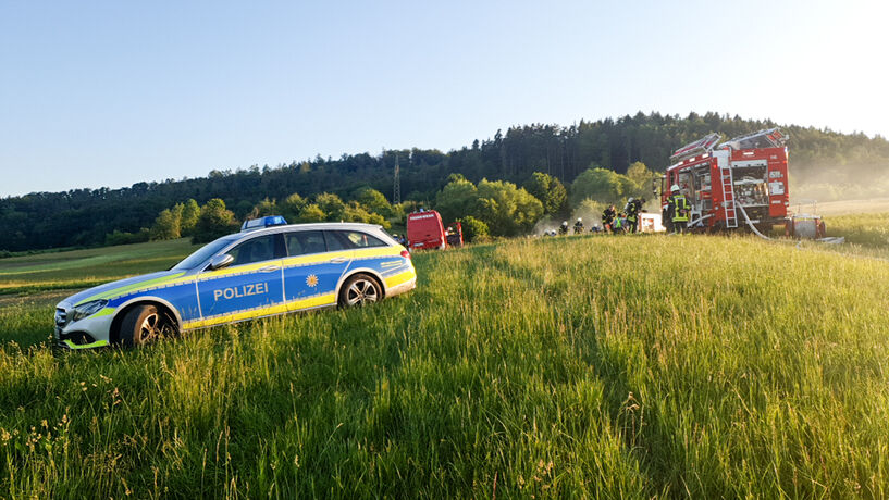 Gartenhausbrand, Rudersberg-Asperglen, 01.06.2020.