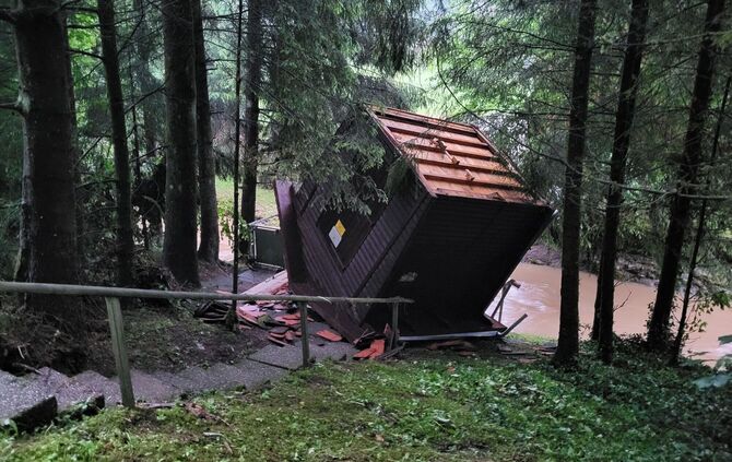 Pegel Schadberg zerstört