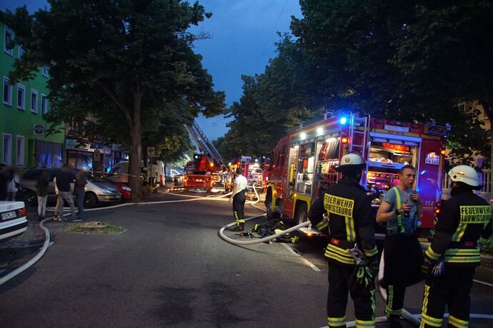 Ludwigsburg: Ausgedehnter Dachstuhlbrand in der Innenstadt