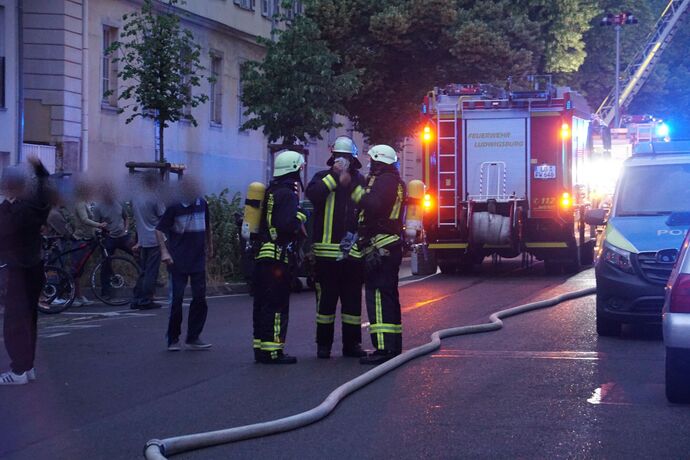 Ludwigsburg: Ausgedehnter Dachstuhlbrand in der Innenstadt