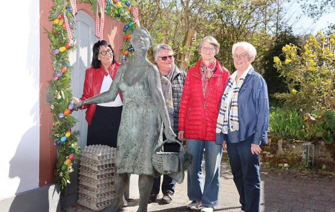 Eierfrau beim Museum am Wittumhof