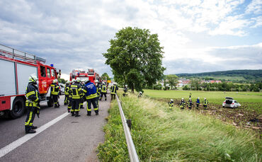 Schwerer Unfal, B29, Remshalden-Geradstetten Richtung Stuttgart, 07.06.2020.