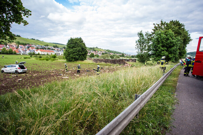 Schwerer Unfal, B29, Remshalden-Geradstetten Richtung Stuttgart, 07.06.2020.