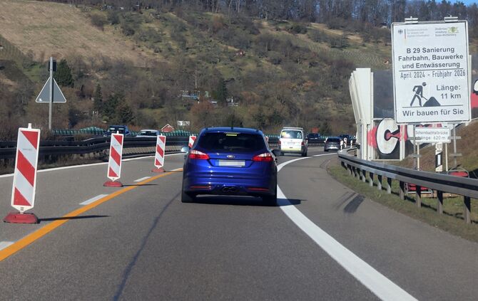 Stau und Bau auf der B29
