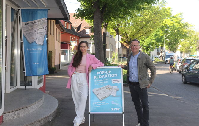 Patricia Fels und Andreas Kölbl, Redakteure der Lokalredaktion Waiblingen.