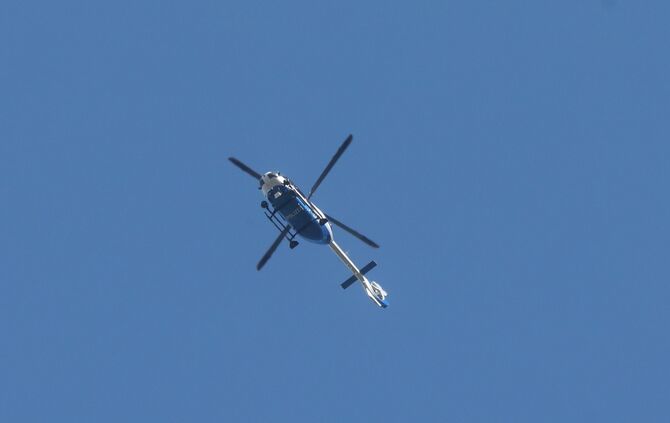 Hubschrauber Polizeihubschrauber Suche Vermisstensuche Symbol Symbolbild Symbolfoto