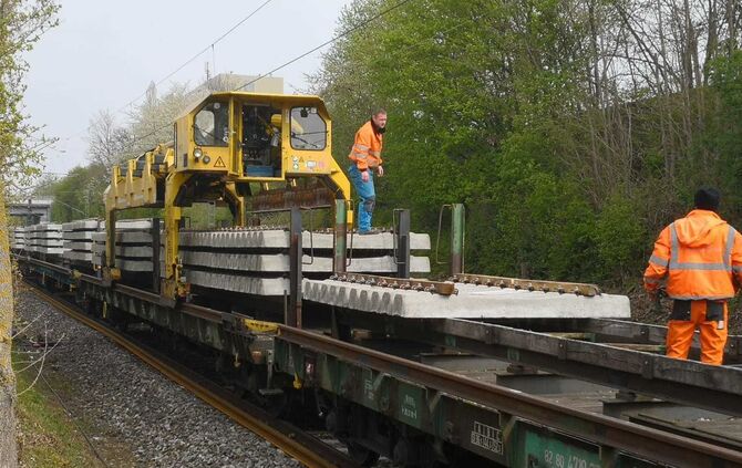 Gleisbauarbeiten zwischen Grunbach und Waiblingen am Sonntag (14.4.2019)_1
