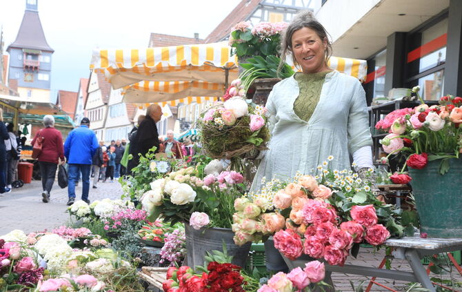 Blumen Wochenmarkt