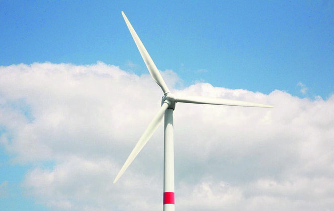 Thema Windenergie im Remsmurr kreis  hier das Windrad  bei Welzheim foto Zuern - 1