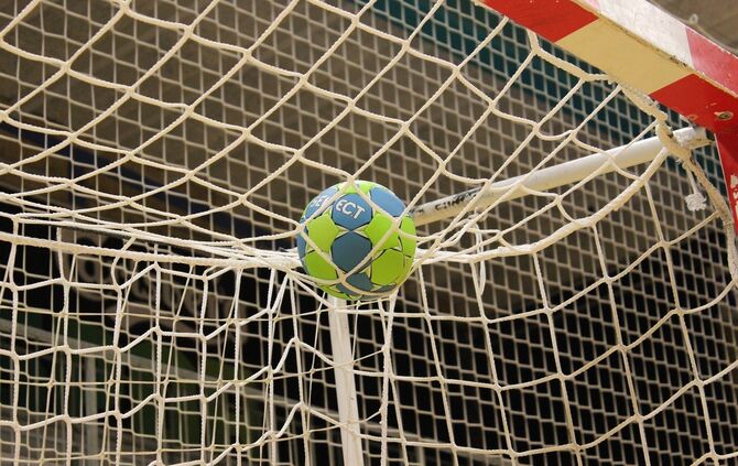 Handball Sport Ball Tor Handballtor Symbolfoto Symbol Symbolbild