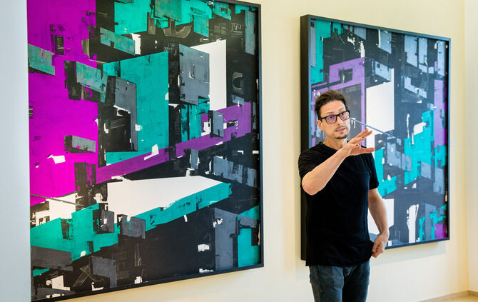 Neue Ausstellung „In Serie“ des Stuttgarter Künstlers Thomas B. Lichtenbergh im Schloss Winnenden, 04.06.2025.