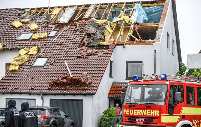 Nach dem Unwetter in Baden-Württemberg - Donaustetten