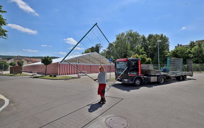 Aufbau Heimatfest