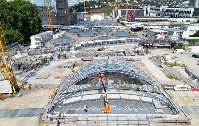 Baustelle Tiefbahnhof Stuttgart 21 - Eingangsportal