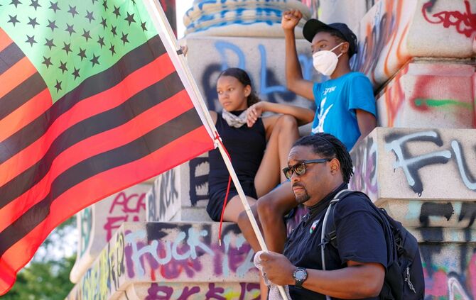 Protesters rally against racial inequality in Richmond, Virginia