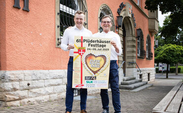 Am 24. Juli beginnen die Plüderhäuser Festtage - Vorstellung was dieses Jahr geboten ist, Bürgermeister Benjamin Treiber und Har