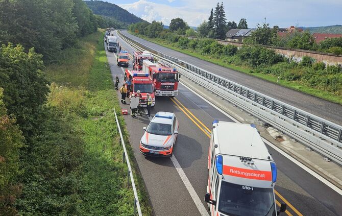 Heftiger Fontalunfall B29 bei Plüderhausen