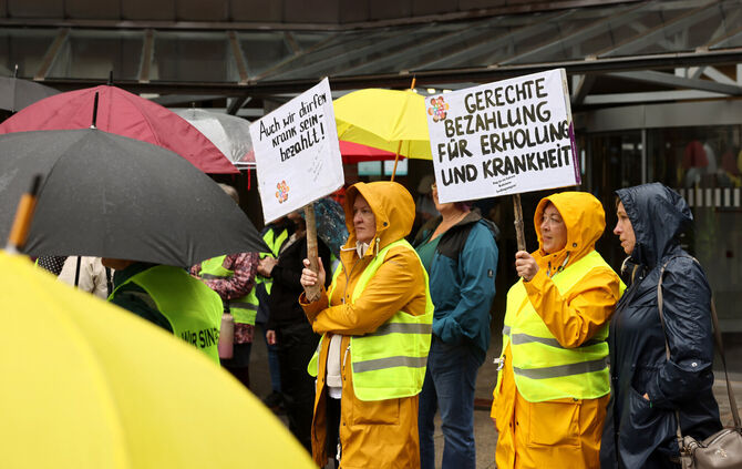 Tageseltern protestieren