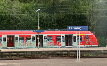 S-bahn sbahn s bahn s3 Bahn bahnhof Regio DB Regionalbahn backnang symbol symbolbild symbolfoto - 1