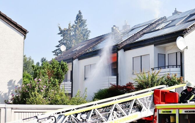 Dachstuhlbrand Winterbach - 1