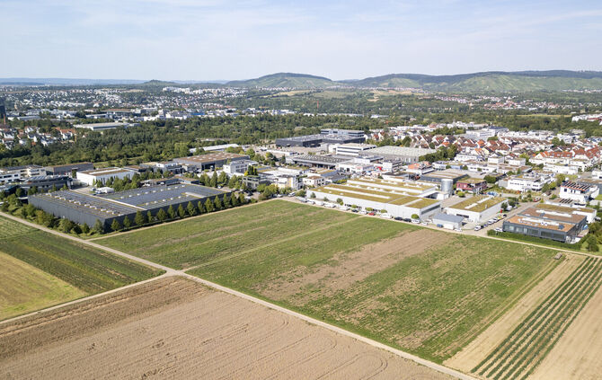Luftaufnahme Gewerbegebiet Lange Äcker 3