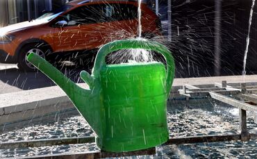 Wasser Gießkanne gießen Blumen Pflanzen Hitze Sommer Symbol Symbolbild Symbolfoto