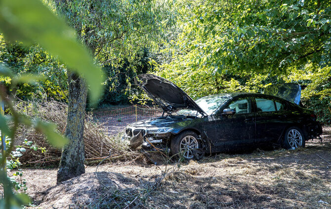 Pkw-Bergung nach Unfall auf der B14 Waiblingen