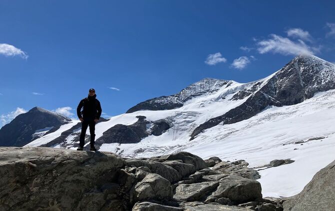 Gletscherschwund - Wanderer