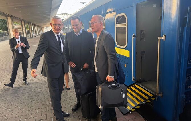 Spahn und Miersch gemeinsam in der Ukraine