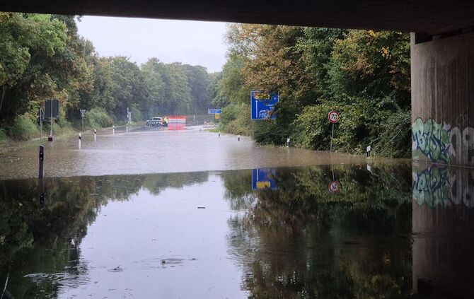 Starkregen in Nordrhein-Westfalen