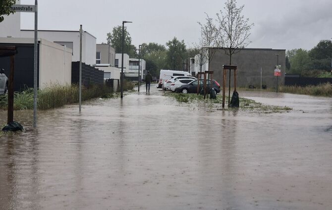 Starkregen in Nordrhein-Westfalen