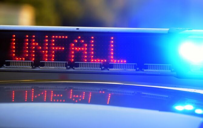 Polizei sichert Unfallstelle