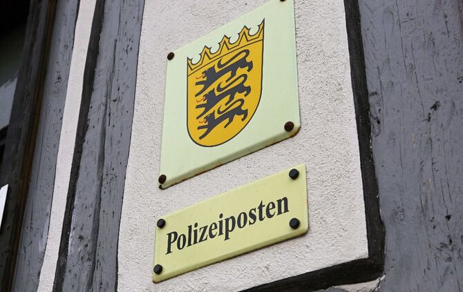 Polizeiposten Polizei Blaulicht Symbol Symbolbild Symbolfoto