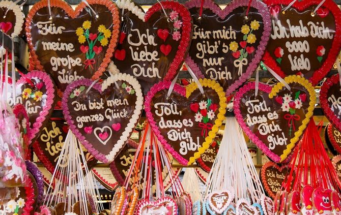 Lebkuchenherz Wasen Volksfest Symbol Symbolfoto