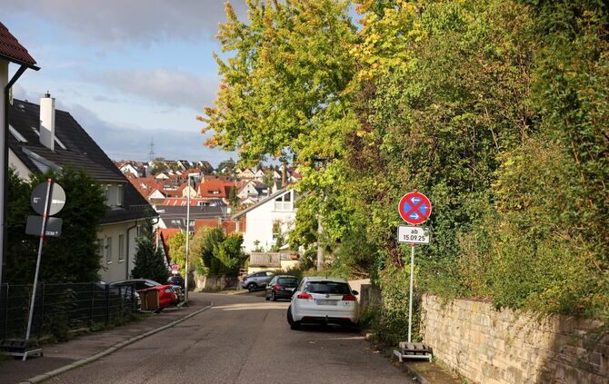 Straßensperrung in Korb