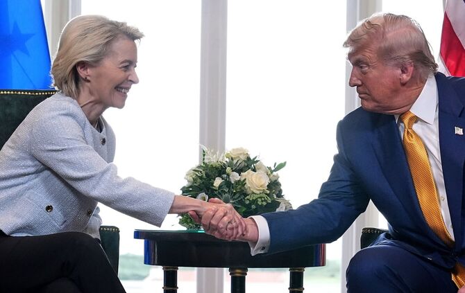 US-Präsident Trump und EU-Kommissionschefin von der Leyen
