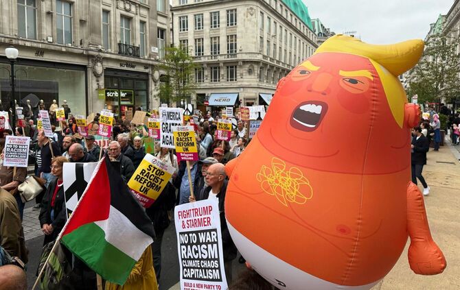 US-Präsident Trump besucht Großbritannien