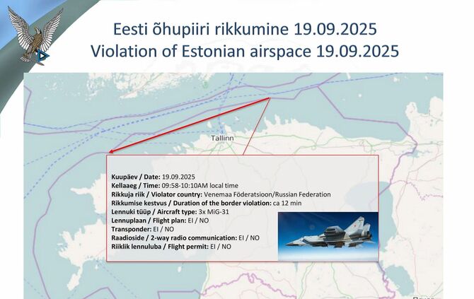 Spannungen im Luftraum über dem Baltikum