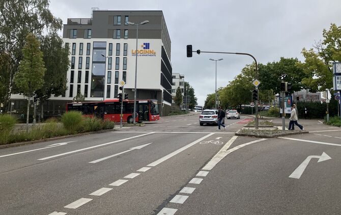 Ampel defekt, Kreuzung Bahnhofstraße / Devizesstraße, 26.9.2025, 13:04 Uhr