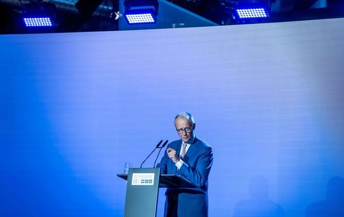 Kanzler Merz beim Schwarz Ecosystem Summit