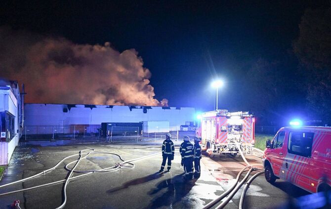 Brand in Freiburger Industriegebiet