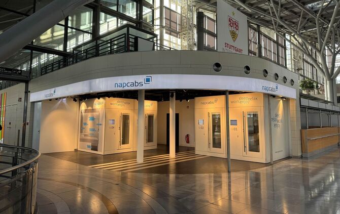 Neue Schlafkabinen am Stuttgarter Flughafen