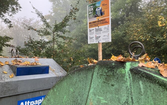 Müll Abfall Container wilder illegaler AWRM