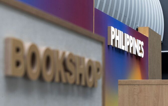 Vor der Eröffnung der Frankfurter Buchesse